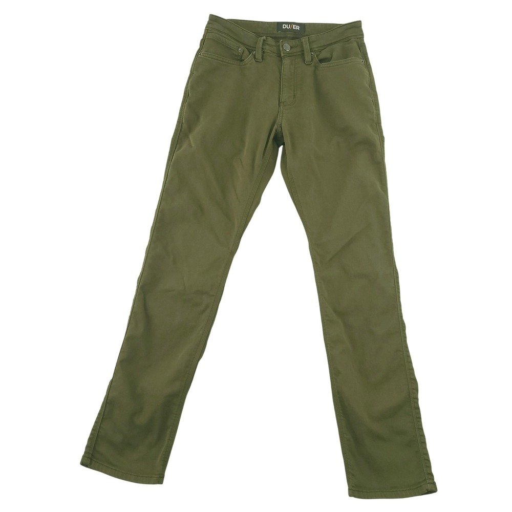 DU/ER N2X Relaxed Taper Jeans Mens 29x32 Green Tapered Denim Pants Casual